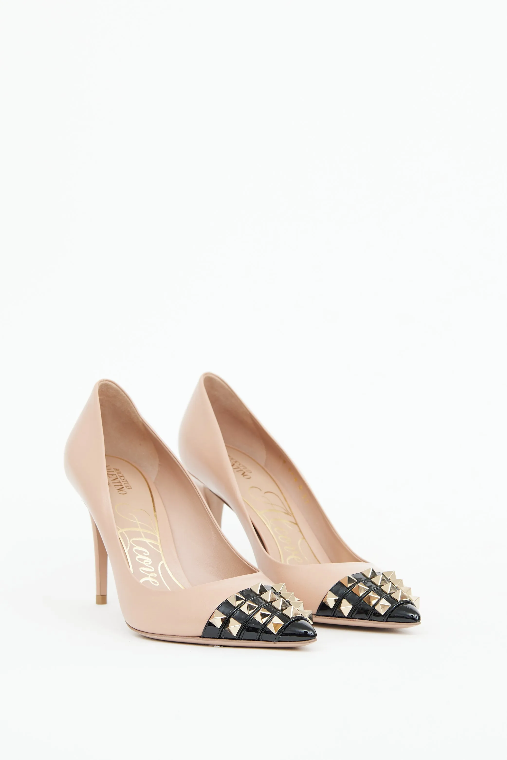Beige & Black Alcove Rockstud Pump