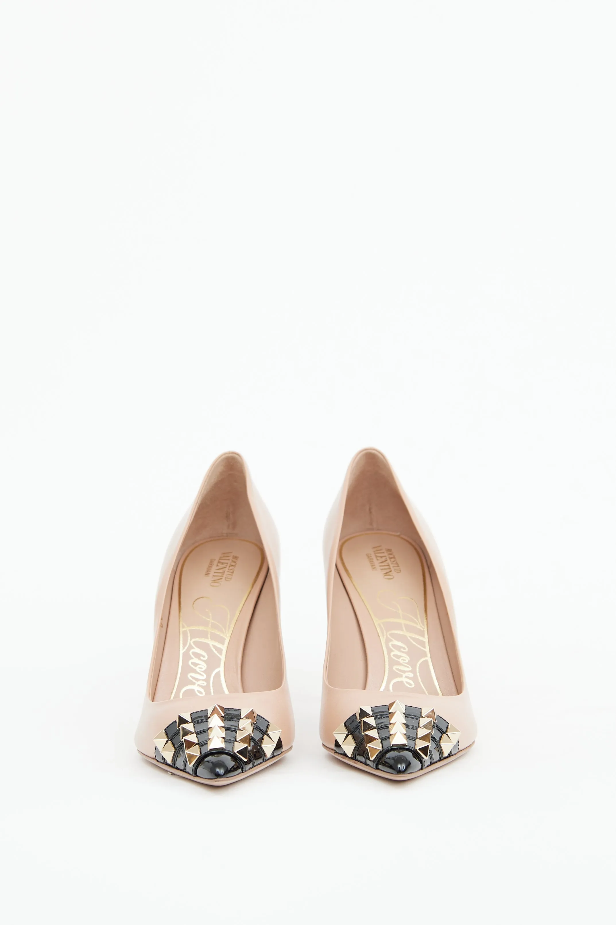 Beige & Black Alcove Rockstud Pump