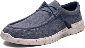 Classic Look Boat Shoes Men,Casual Comfy Breathable Men's Loafers & Slip-ons,Lightweight Soft Deck Shoes Mens,All Weather Rubber Soles,for Summer/Spring