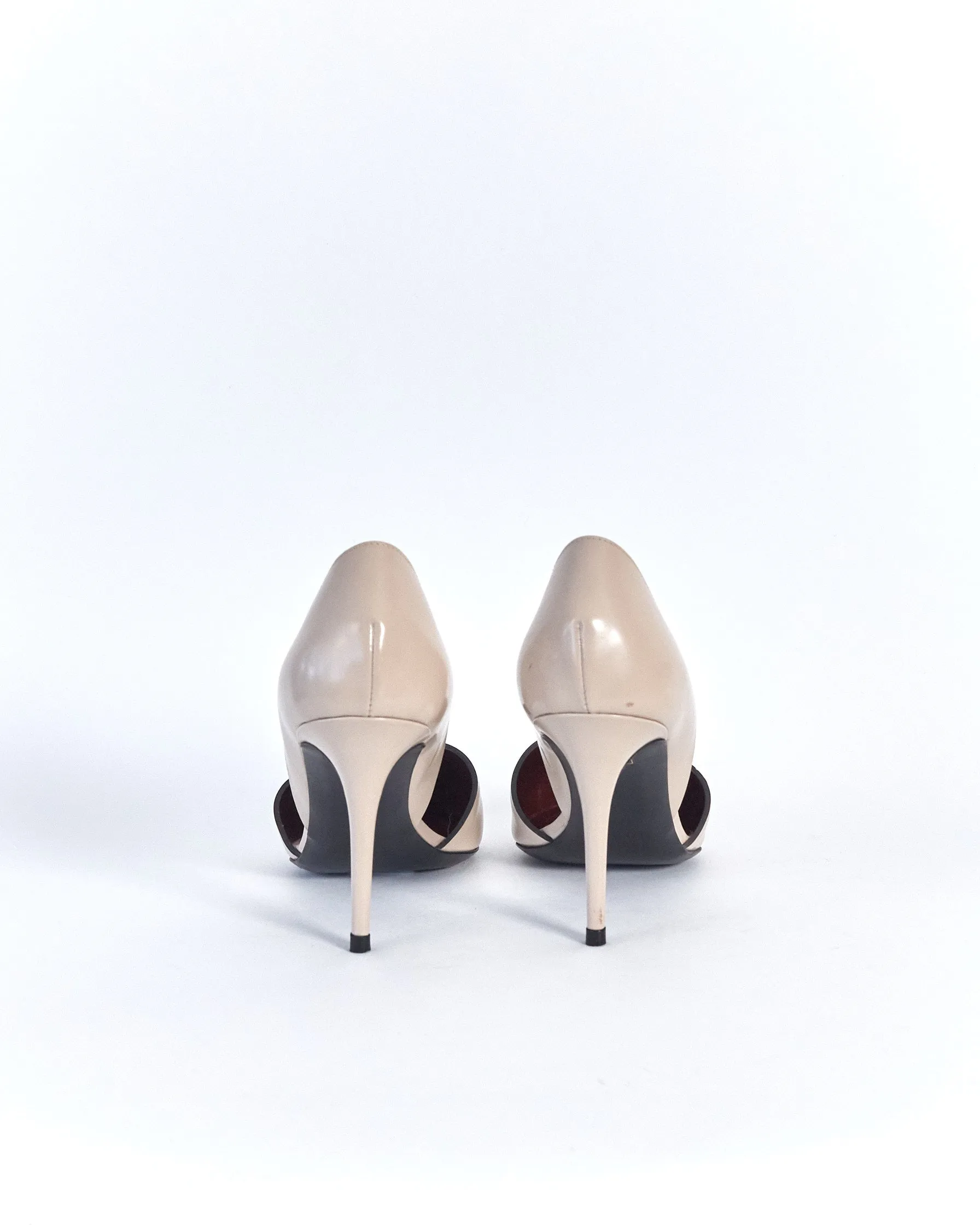 Céline pointed d'orsay heel pumps, beige, 36.5