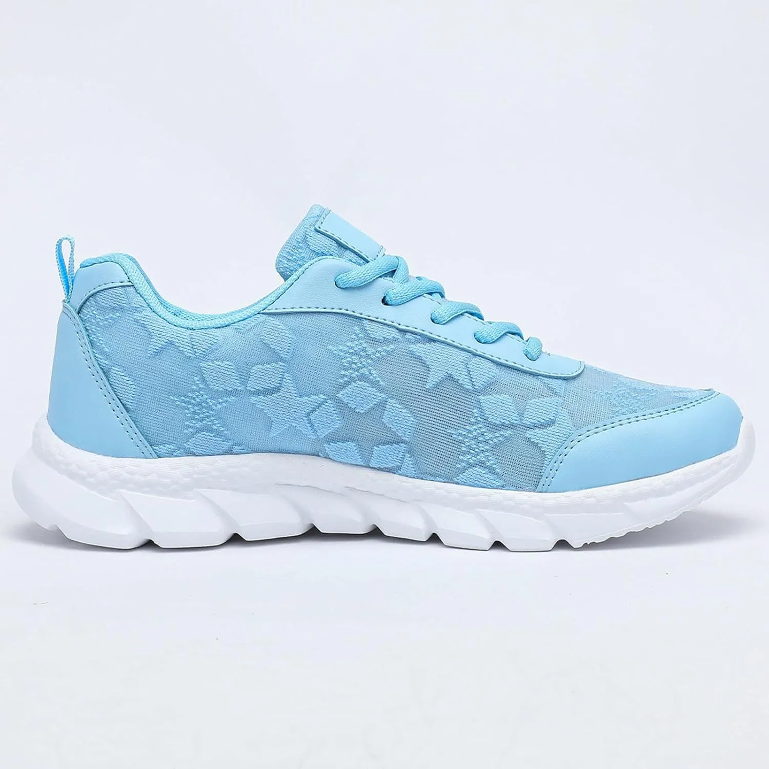 Flying Weaving Sneakers Women New Korean Fashion Round Head Lace Up Casual Shoes Thick Bottom Running Easy Works Shoes