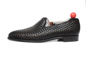 Laurelhurst II - MTO - Braided Black Calf - TMG Last - Single Leather Sole