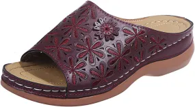 Lausiuoe Comfortable Orthopedic Sandals For Women Dressy Summer Casual Orthotic Flip Flops Slides Slippers With Arch Support