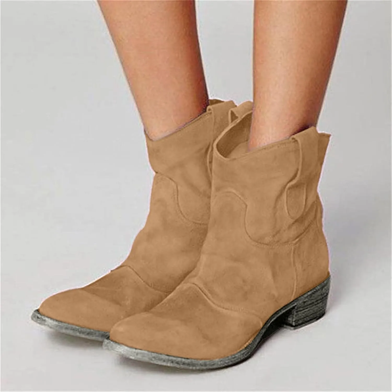 Low Heel Ankle Boots for Women Short Boots Women Ankle Boots Women's Block Heel Short Ankle Booties Boots for Fall