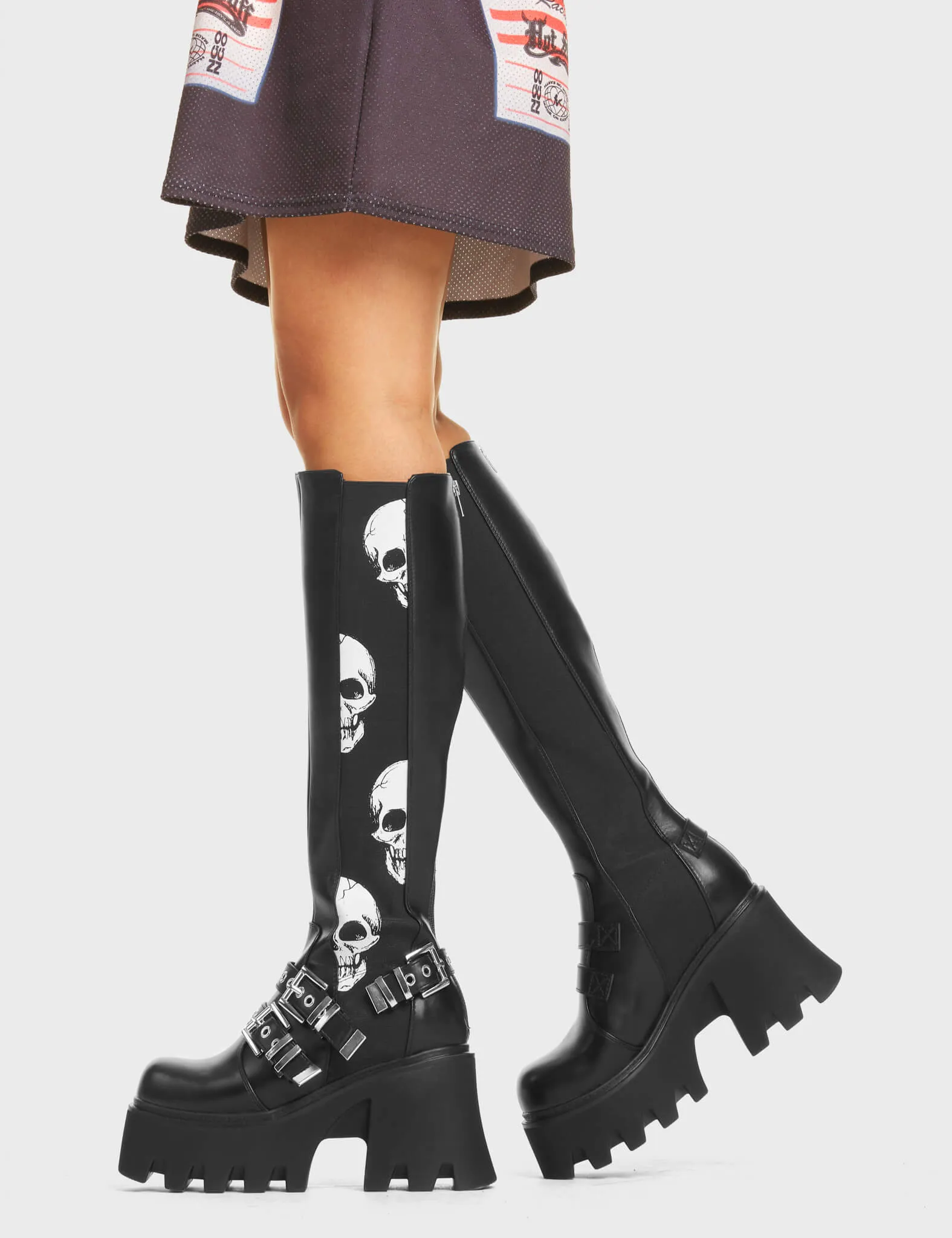 Mayhem Chunky Platform Knee High Boots