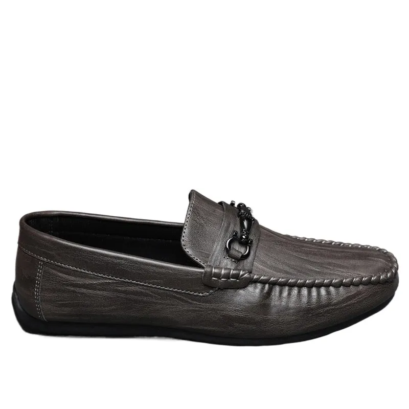 One-pedal loafers summer lazy dress soft-soled single shoes men's trend high-end low-top British men's shoes