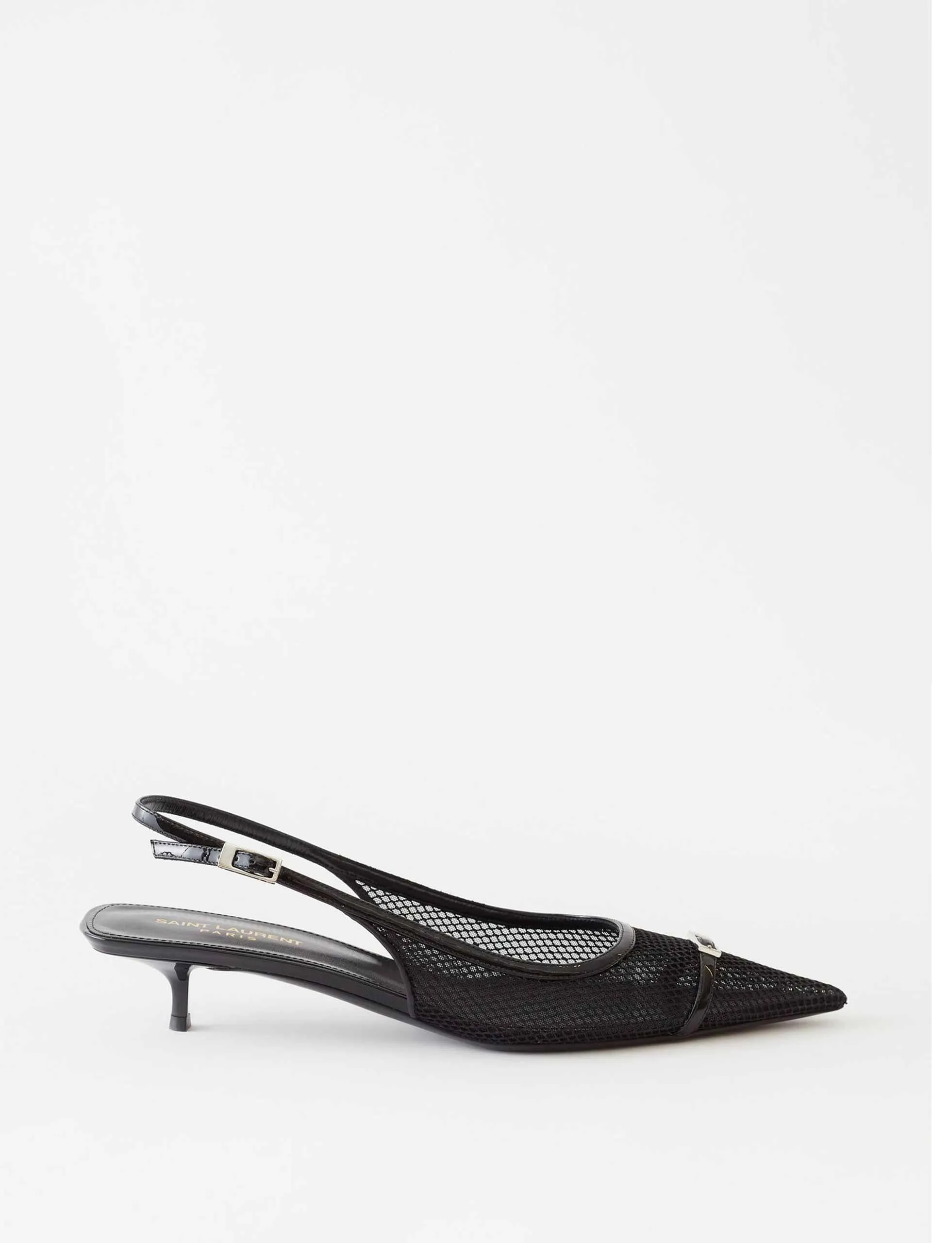 Oxalis 30 leather-trim mesh slingback pumps