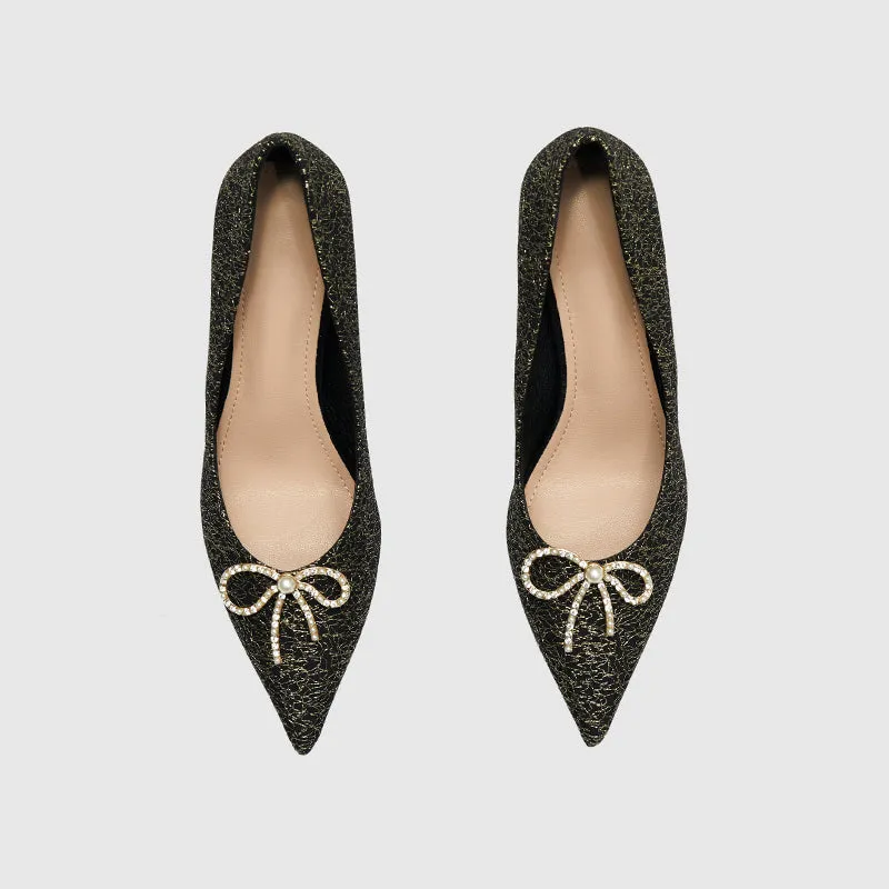 Pointed Toe Stiletto Black Pumps