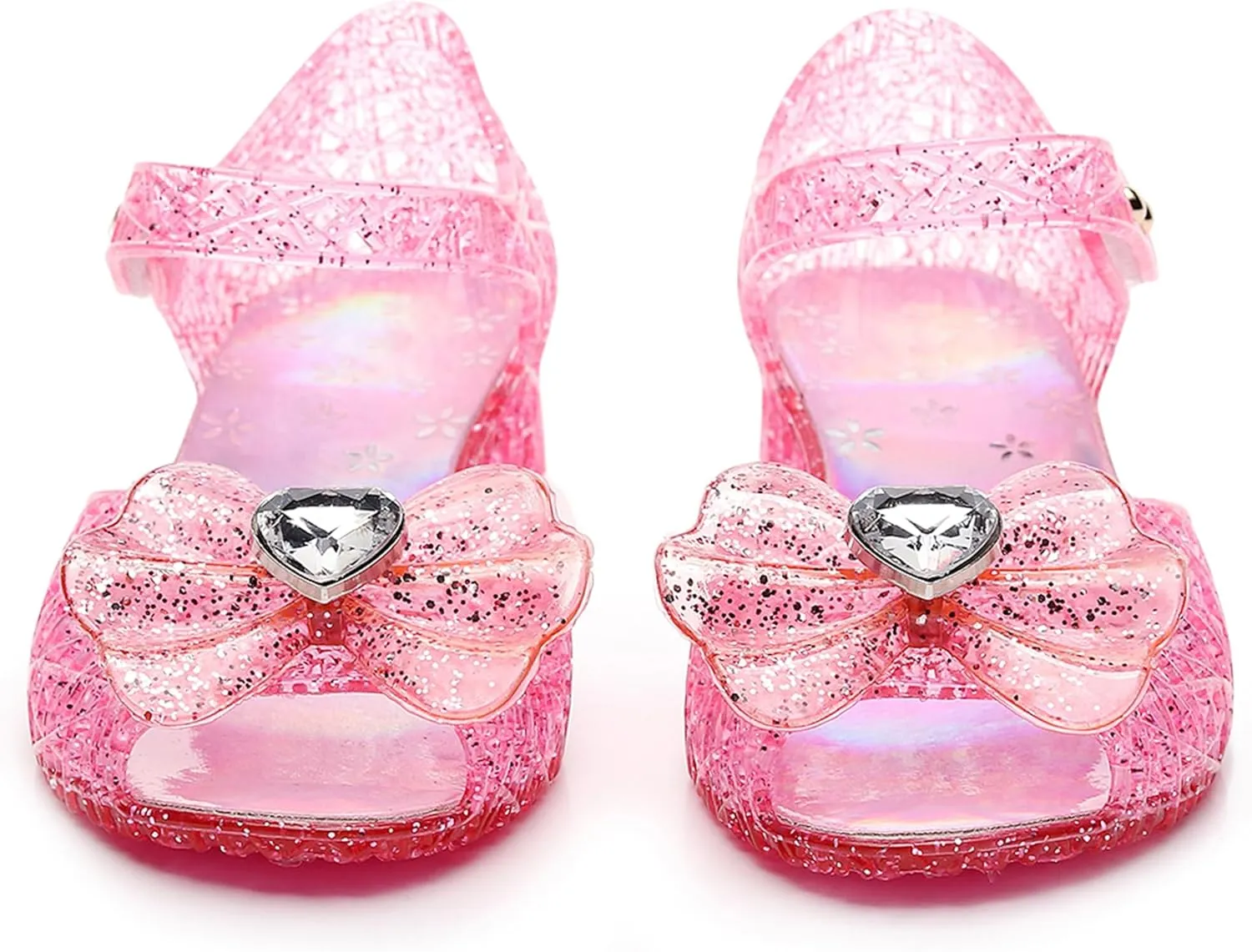 Princess Sandals for Toddler Costumes Jelly Shoes Girls Dress Flats Mary Jane Cosplay Birthday Party Frozen Inspired Elsa Dance Summer Beach Size 9 Snow Queen Glitter Soft