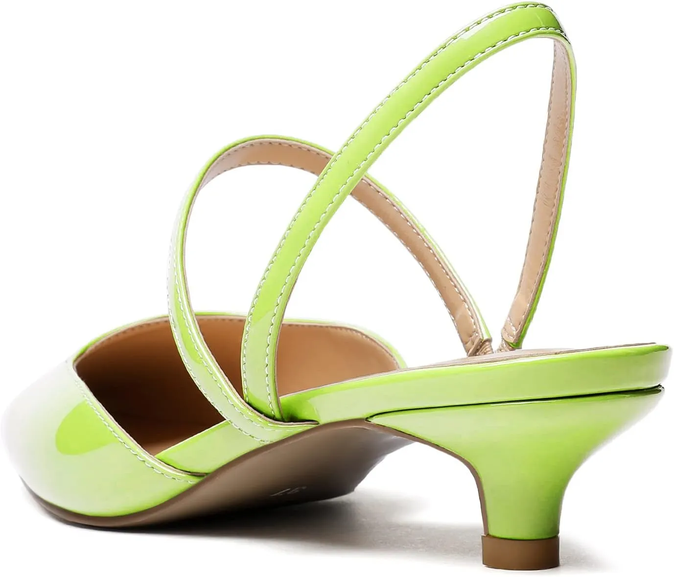 SAMMITOP Women's Kitten Heels Slingback Heels Ankle Strap Kitten Heel Sandals Party Dress Shoes for Wedding Party