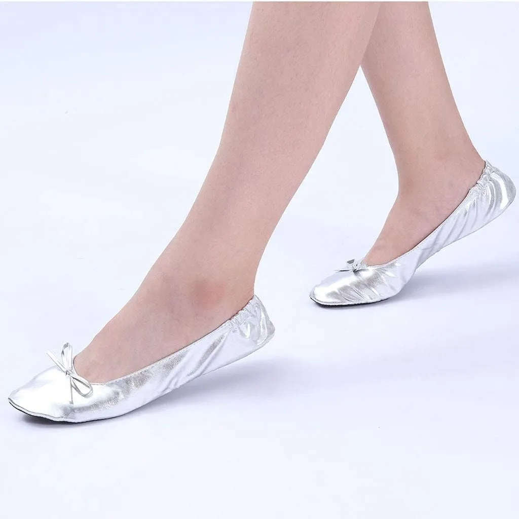 Shoes Roll Travel Party Flat Women Slipper Ballet Shoes Portable Dance Foldable Women's Slipper Platform Slide Sandals Women