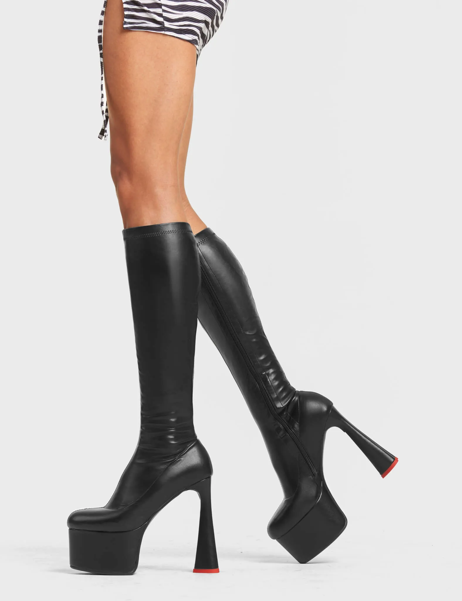 Talk Platform Knee High Boots