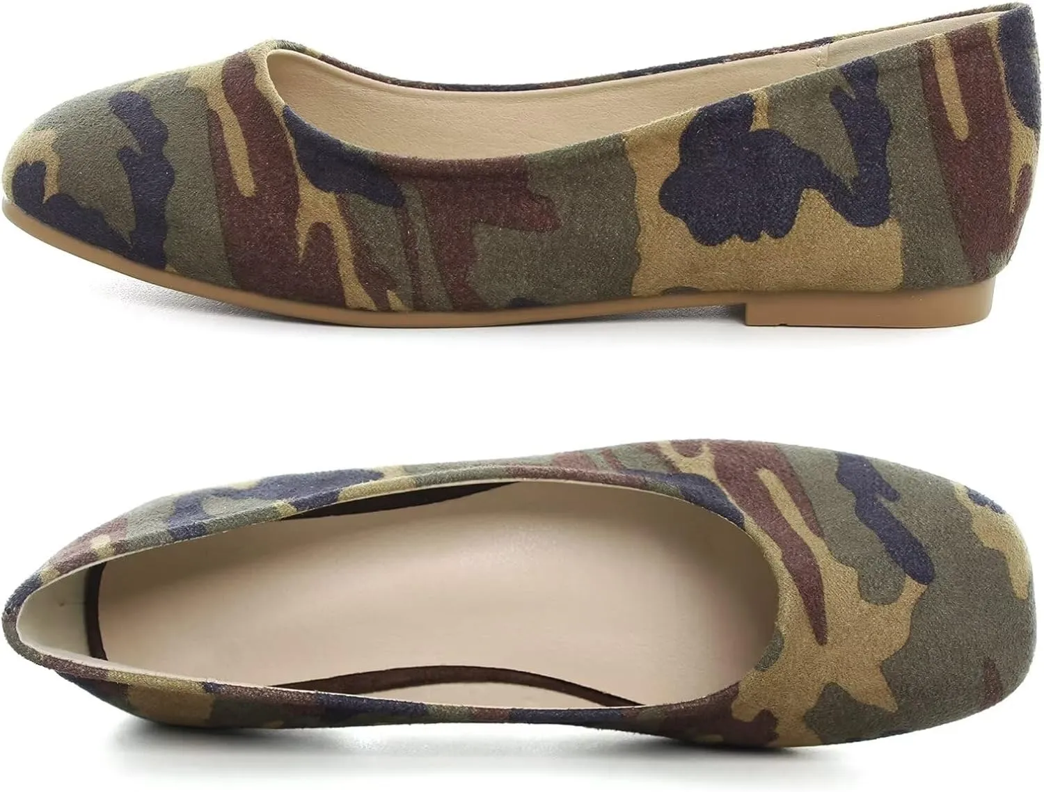 TN TANGNEST Women's Ballet Flats Cute Square Toe Dress Flats Soft Work Flats