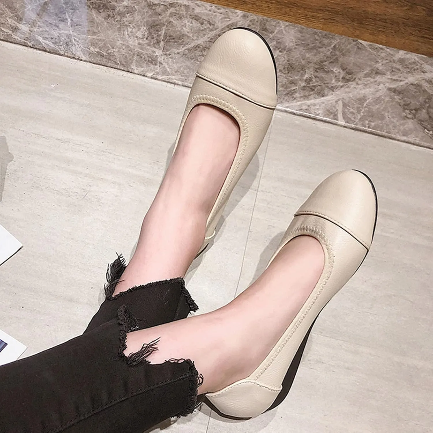 Women's Ballet Flats Business Office Work Dress Shoes Comfortable Dressy Flats for Women