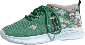 Womens Sneakers Slip On Breathable Soft Sole Running Walking Shoes Lightweight Non Slip Lace Up Workout Shoes